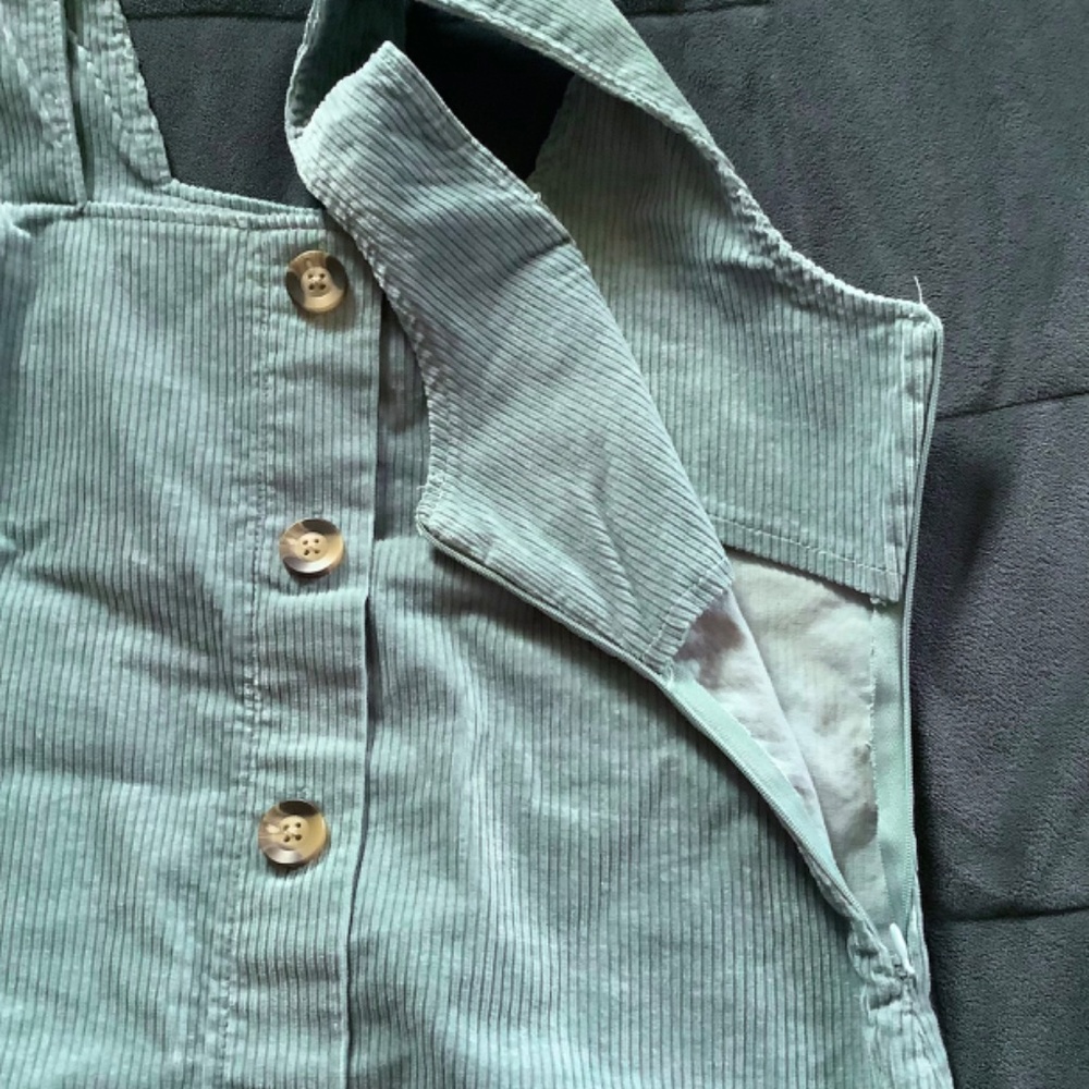 Whimsy + Row Light Blue Button-Front Mini Dress - Picture 5 of 10